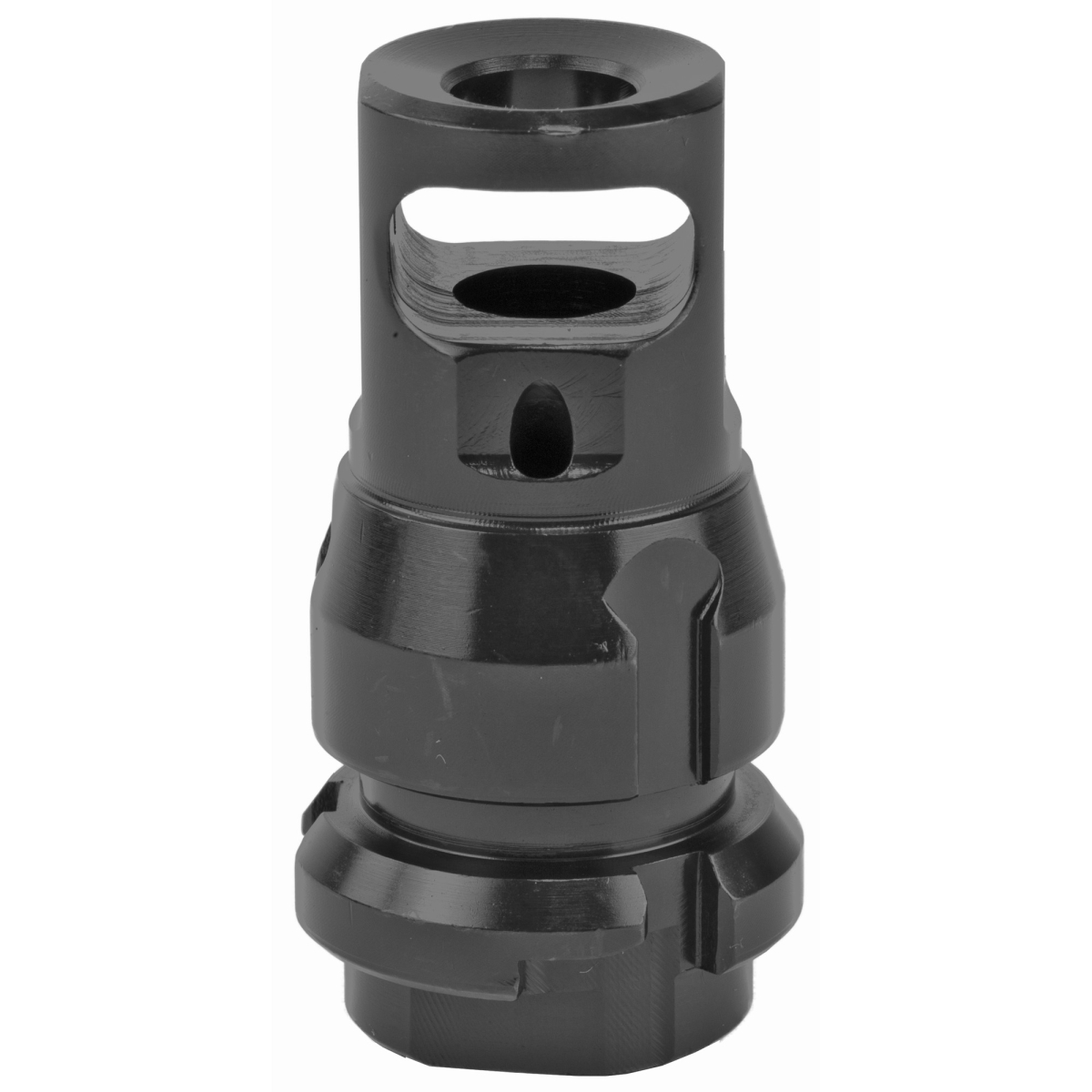 DA109 0.5 x 28 Threads 0.38 Bore Key Mount Muzzle Brake - Black
