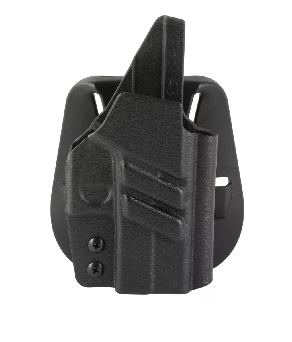 TAC-PDH-OWB-GLK43XMOS- Tactical Paddle Holster for Fits Glock 43X MOS - Matte Finish Black
