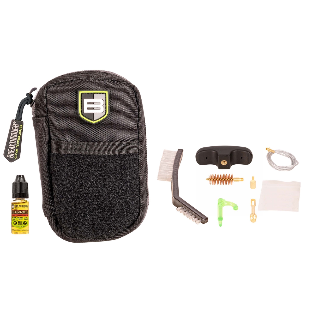 Badge Series Pull-Through Cleaning Kit w/ Molle Pouch, 12 Gauge