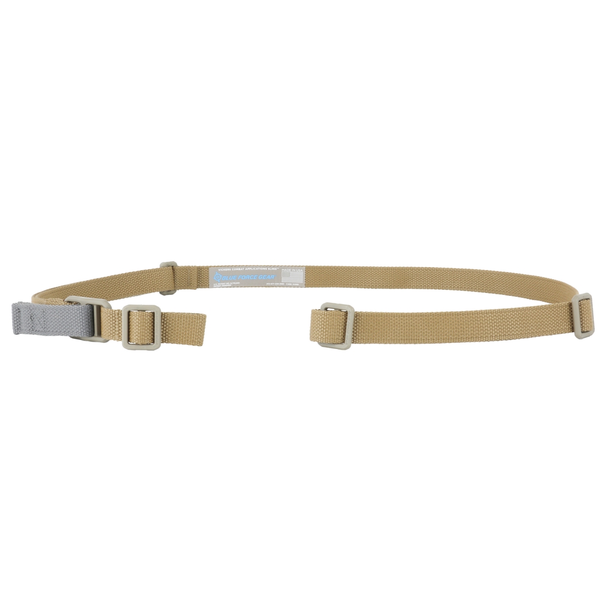 VCAS-100-OA-CB 54 in. 2 Point Combat Vickers ONE Sling with Adjuster Tightened - Coyote