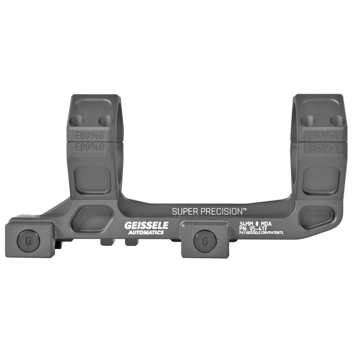 Geissele Automatics Geissele Super Precision 34mm Black Scope Mount 05-417B