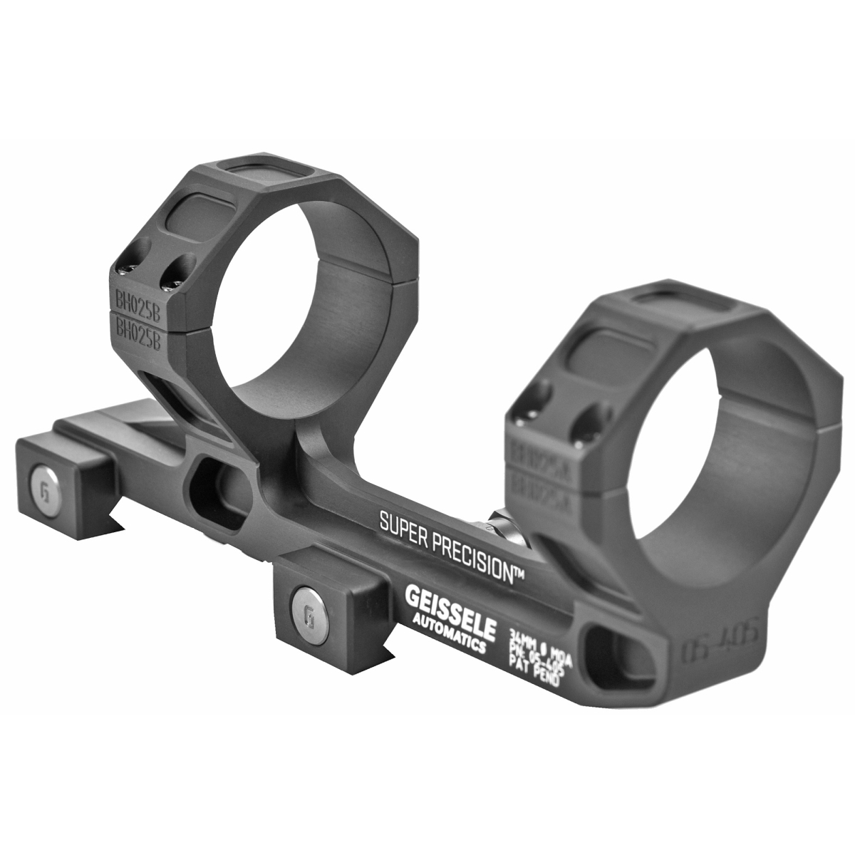 Geissele Automatics Geissele Super Precision 34mm Black Extended Scope Mount 05-405B