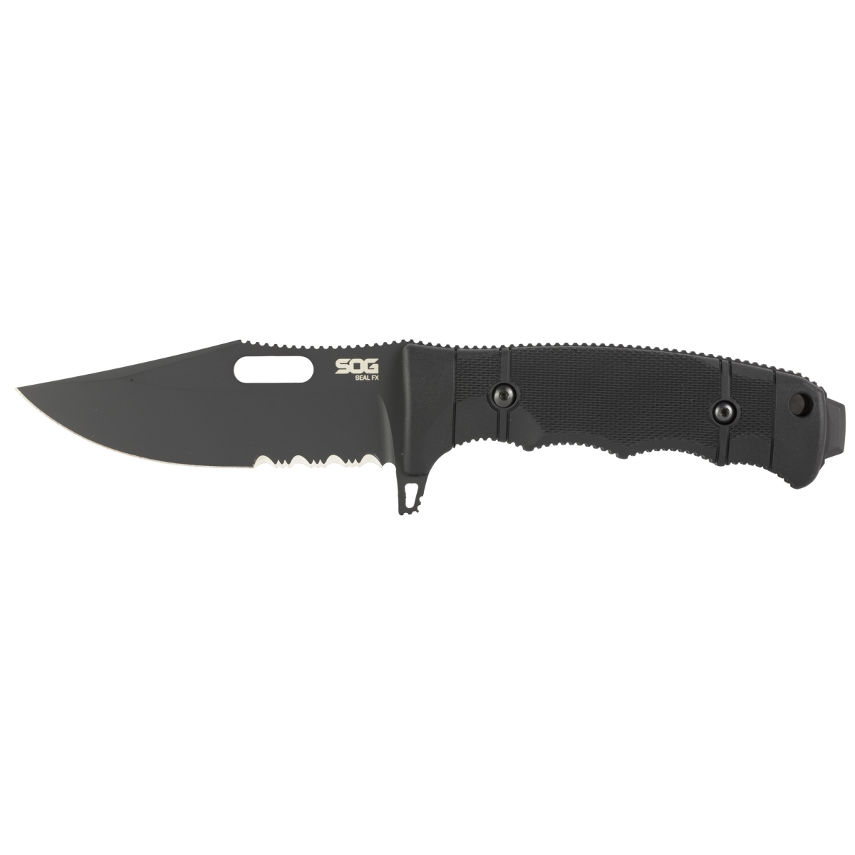 SOG-17-21-01-57 4.3 in. Seal FX Fixed Blade Knife with Clip Point Partially Serrated Edge - Cerakote Finish & Black