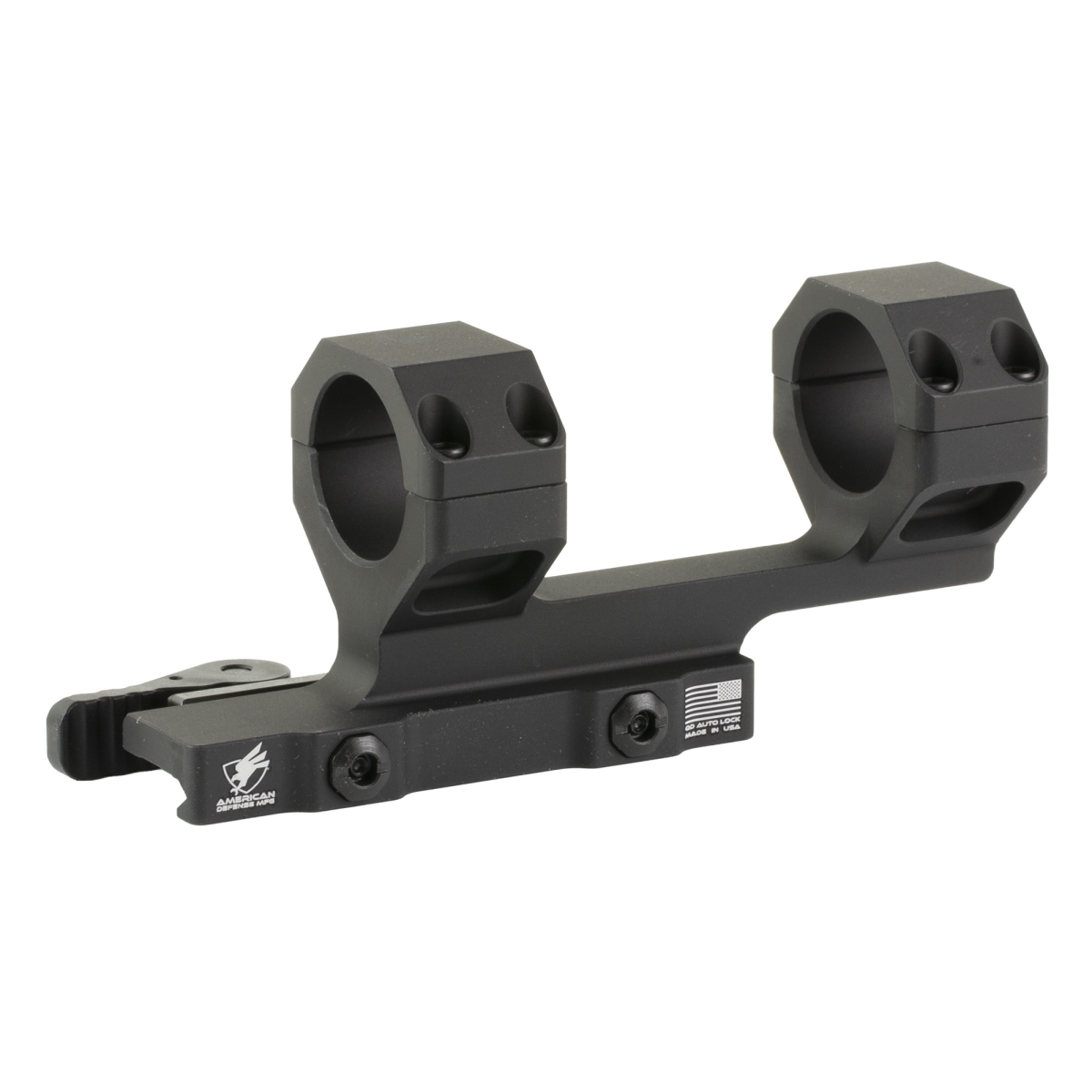 American Defense Manufacturing ADM AD-DELTA 30mm Dual-Ring Scope Mount w/2" Offset & QD STD Lever AD-DELTA-C-M-30-STD