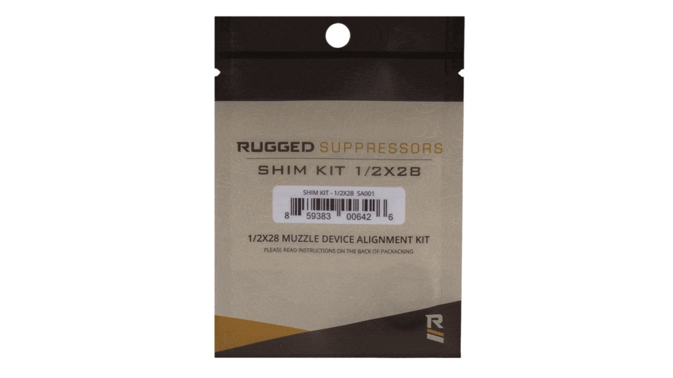 SA001 Shim Kit with Aligning Muzzle Devices for 0.5 x 28 mm Threading