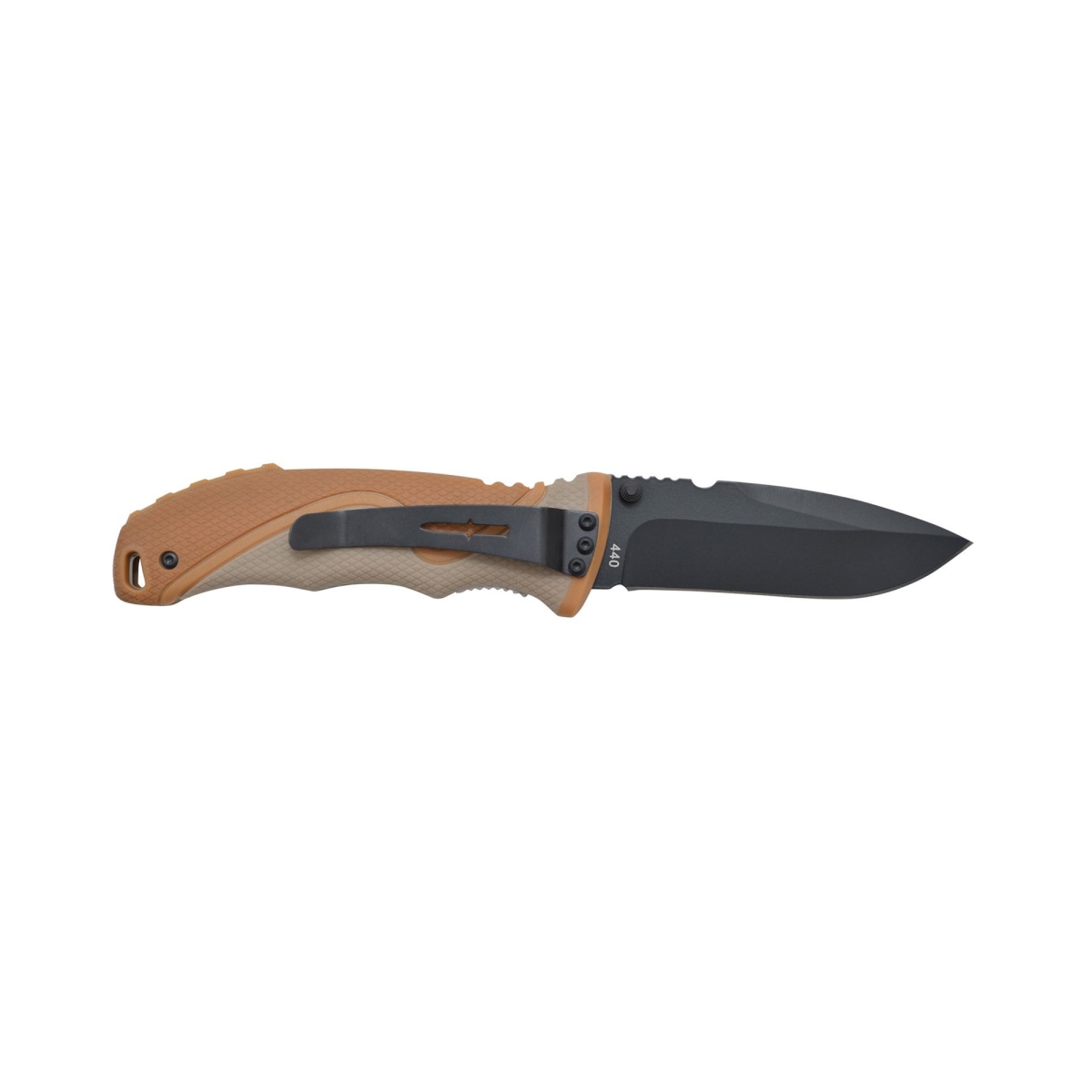 CAM-19473 Inflame Plain Edge Folding Knife - Brown & Tan Matte