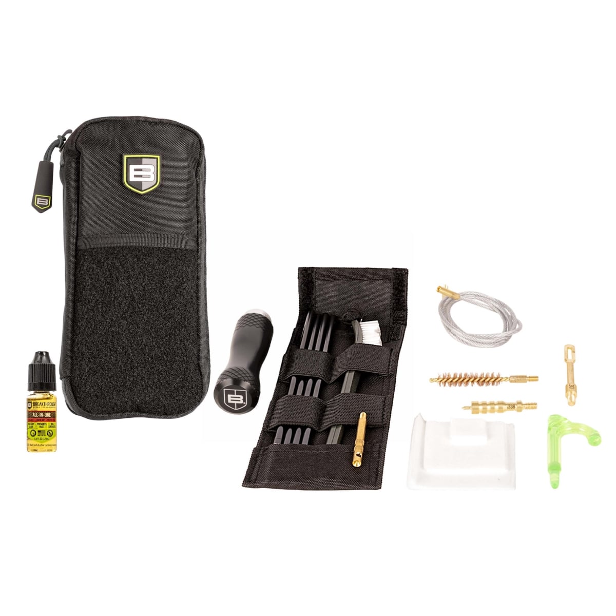 Badge Series Rod & Pull-Through Cleaning Kit w/ Molle Pouch, .338 Caliber