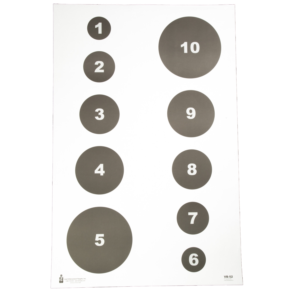 VB-52-100 23 x 35 in. Military Varied Circle Command - White & Black - 100 Per Box