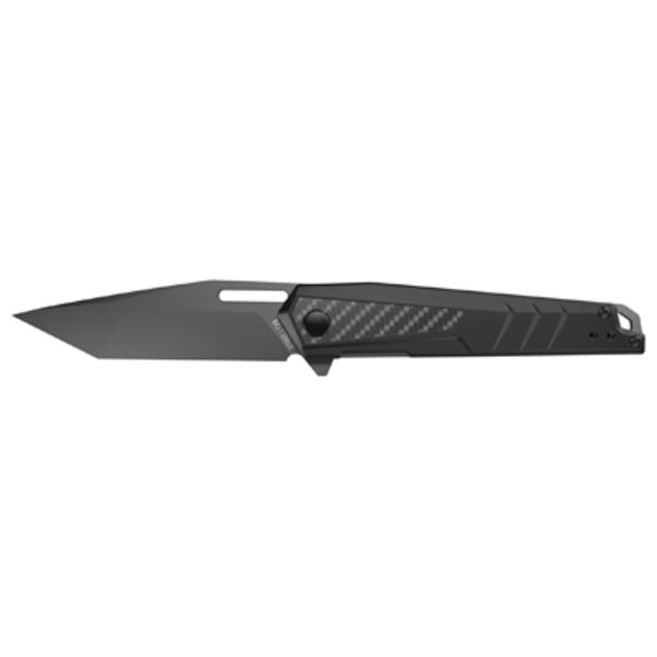 AVRAV6 RAV-6 Plain Edge Folding Knife - Matte & Black
