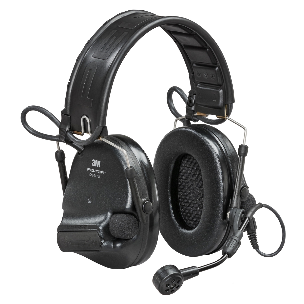 Picture of 3M & Peltor MT20H682FB-09NSVS ComTac VI Defender Electronic Earmuff - Matte Finish Black