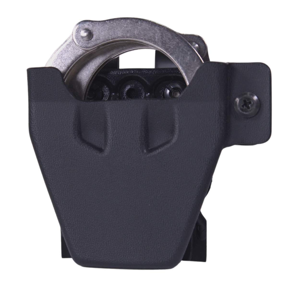 42DC1CBK Uniform Line Handcuff Holster with PLM Belt for Smith & Wesson Chained Handcuff - Black Kydex