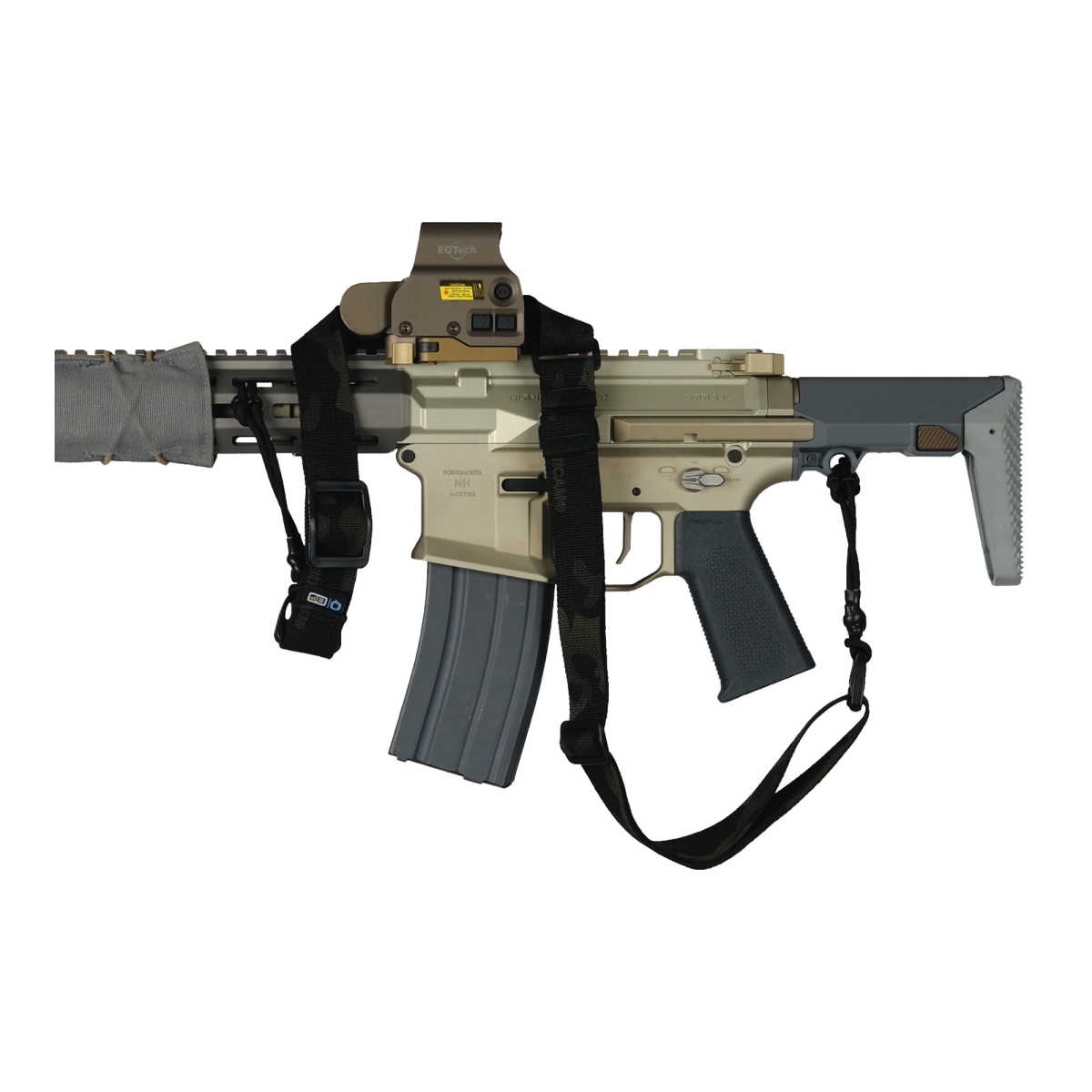 Q, LLC. G-Sling Black Multi-Cam Sling w/Sling Devil Attachments ACC-GSLING