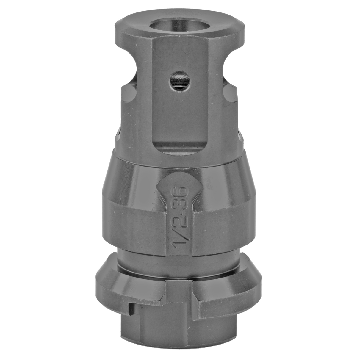 DA110 Key Mount Muzzle Brake with 0.5 x 36 Threads & 0.38 Bore - Black
