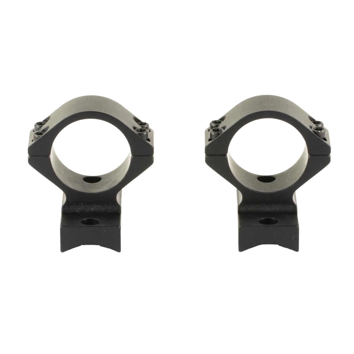 940719 1 in. Medium Light Weight Ring & Base Combo with Round Receiver 8-40 Screws for Savage - Matte & Black