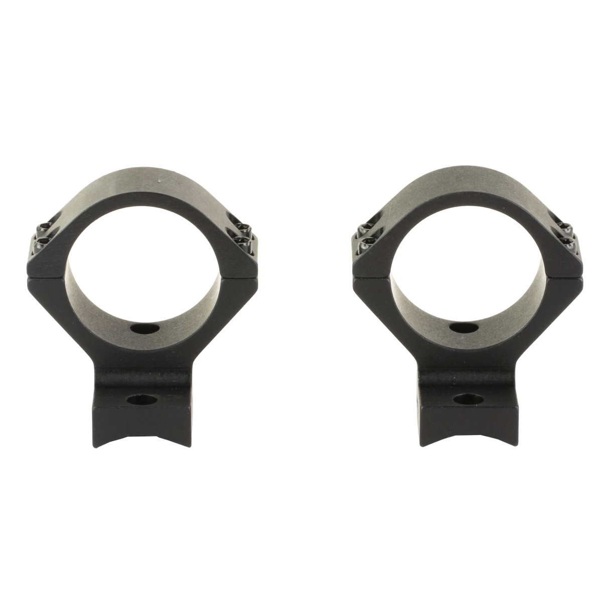 740719 30 mm Medium Light Weight Ring & Base Combo with Round Receiver 8-40 Screws for Savage - Matte & Black