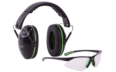 Picture of Allen ALN2325 Gamma Junior Earmuff & Glasses Combo&#44; Black & Green