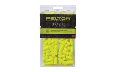 Picture of 3M & Peltor PEL97082-PEL80-6C Sport Blasts Ear Plug with Reusable Hearing Protection&#44; Yellow - 80 Pair