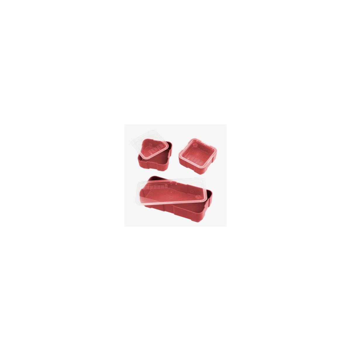 MAG1389-RED 2 x 2 & 2 x 4 DAKA Bins Set for GRID - Red