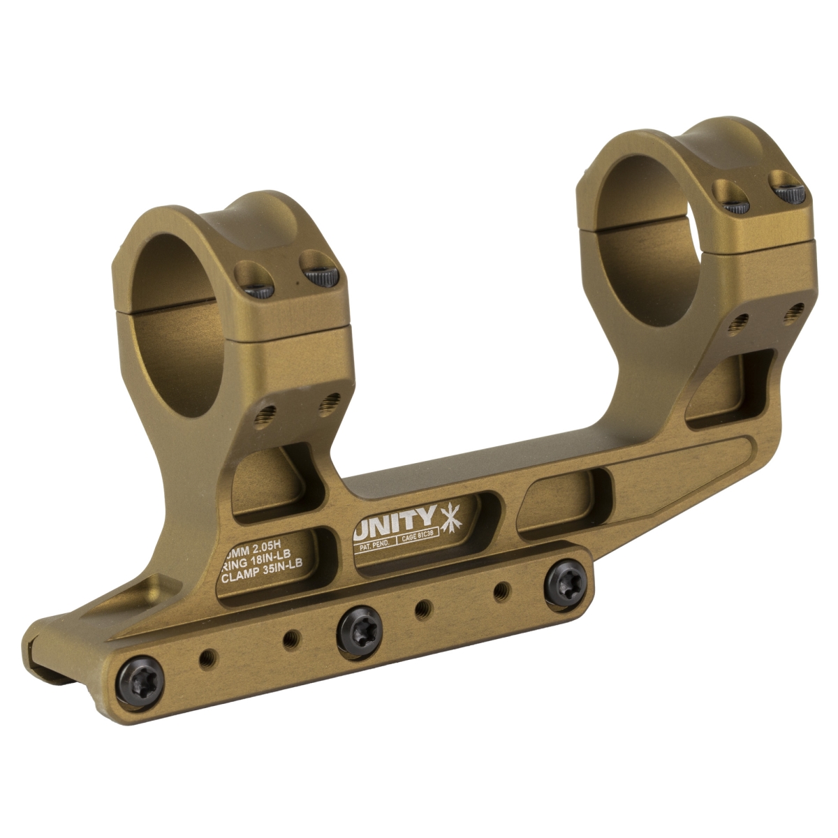 FST-S30205F FAST LPVO Mount for 30 mm Tube Size - Anodized & Flat Dark Earth