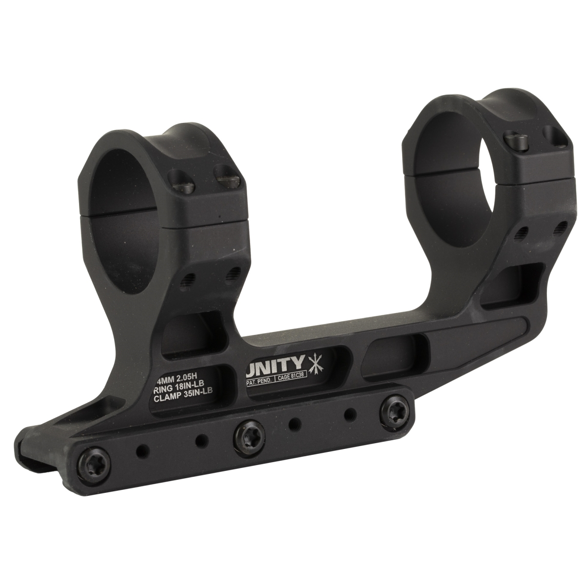 FST-S34205B FAST LPVO Mount for 34 mm Tube Size - Anodized & Black
