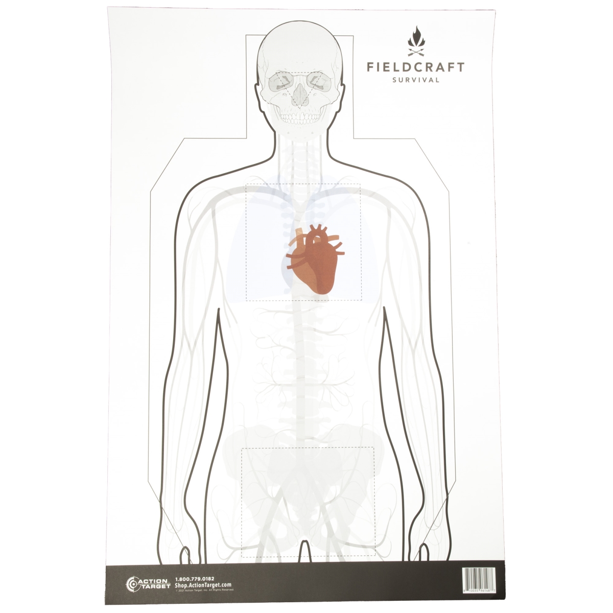 FLDC-P-100 23 x 35 in. Fieldcraft Survival Double Sided Training Target, Multi Color - 100 Per Box