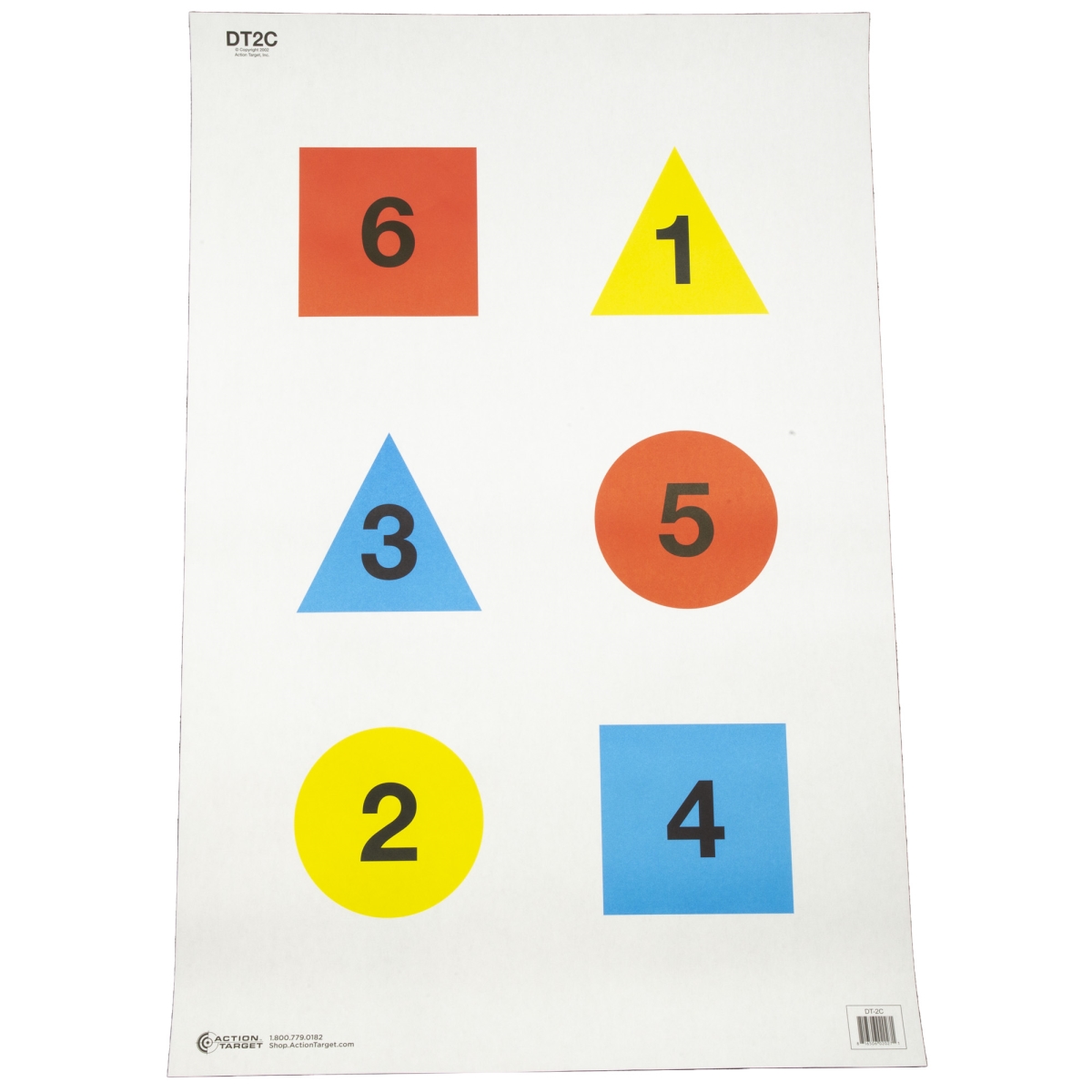 DT-2C-100 V 2-C Discretionary Command Training Target - Multi Color - 100 Per Box