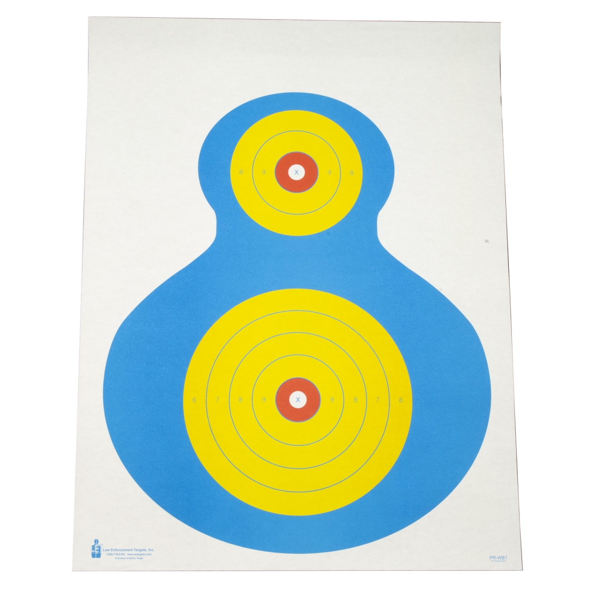 PR-WB1-100 High Visibility Fluorescent Silhouette Target - Multi Color - 100 Per Box