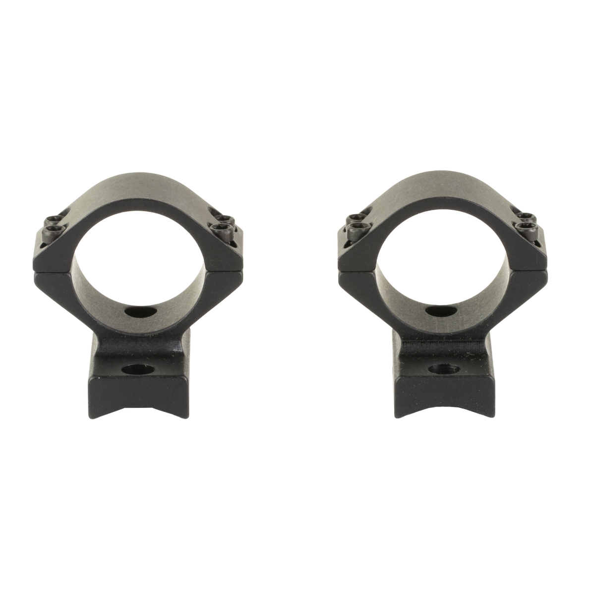 930719 1 in. Low Light Weight Ring & Base Combo with Round Receiver 8-40 Screws for Savage - Matte & Black