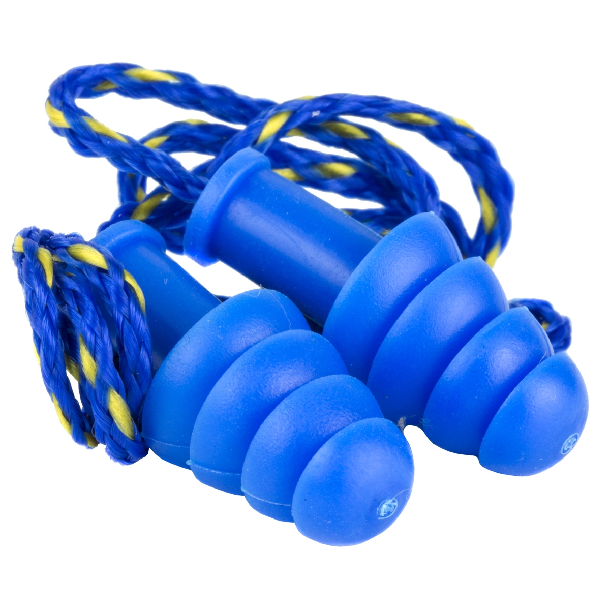 Walkers Safety Game Ear Blue Contour Rubber Corded Ear Plugs (GWP-TPRCORD-BL)