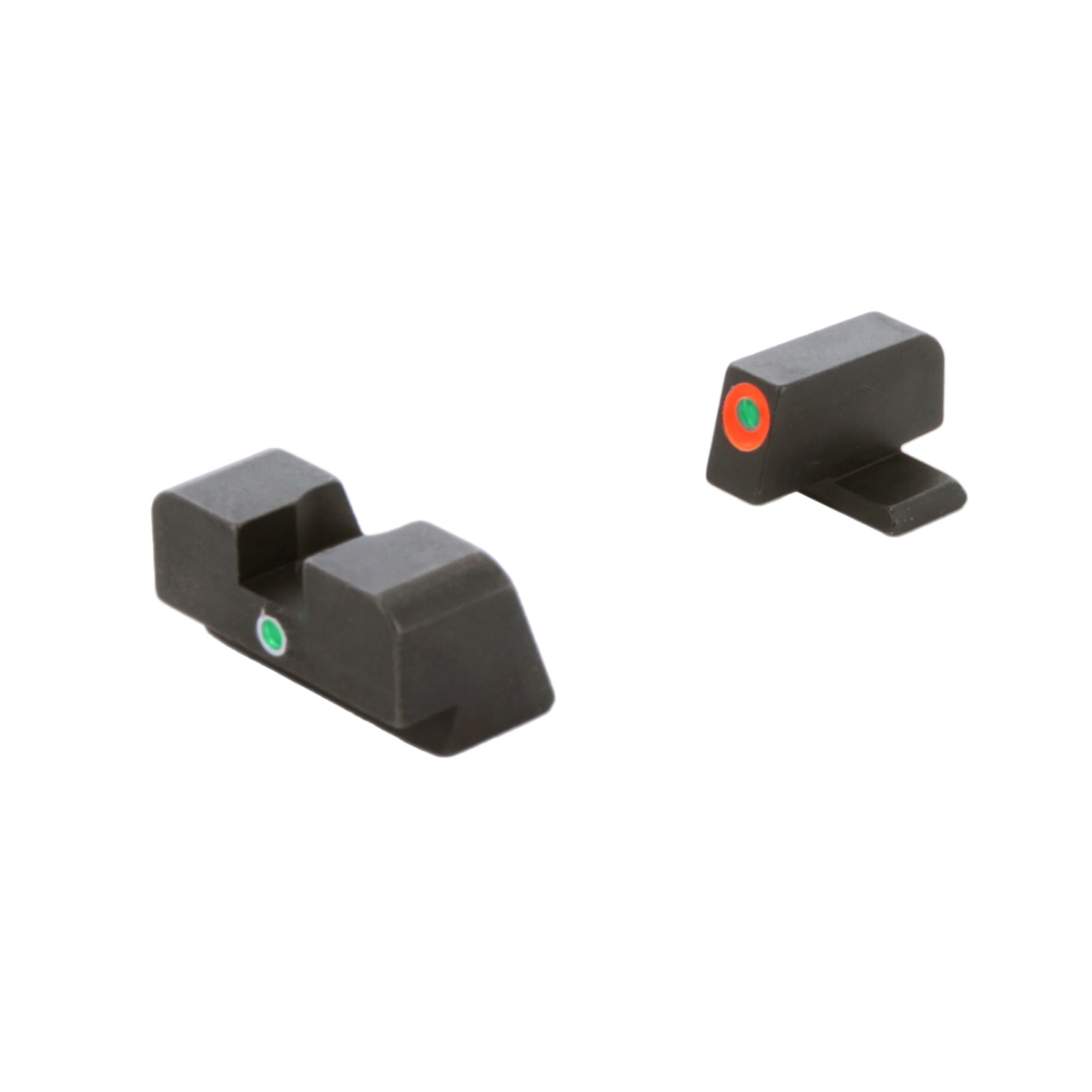 Ameriglo i-Dot Grn Trit w/Orange Outline Front, Grn Trit Rear Night Sight for FN 2023 High Power FN-201