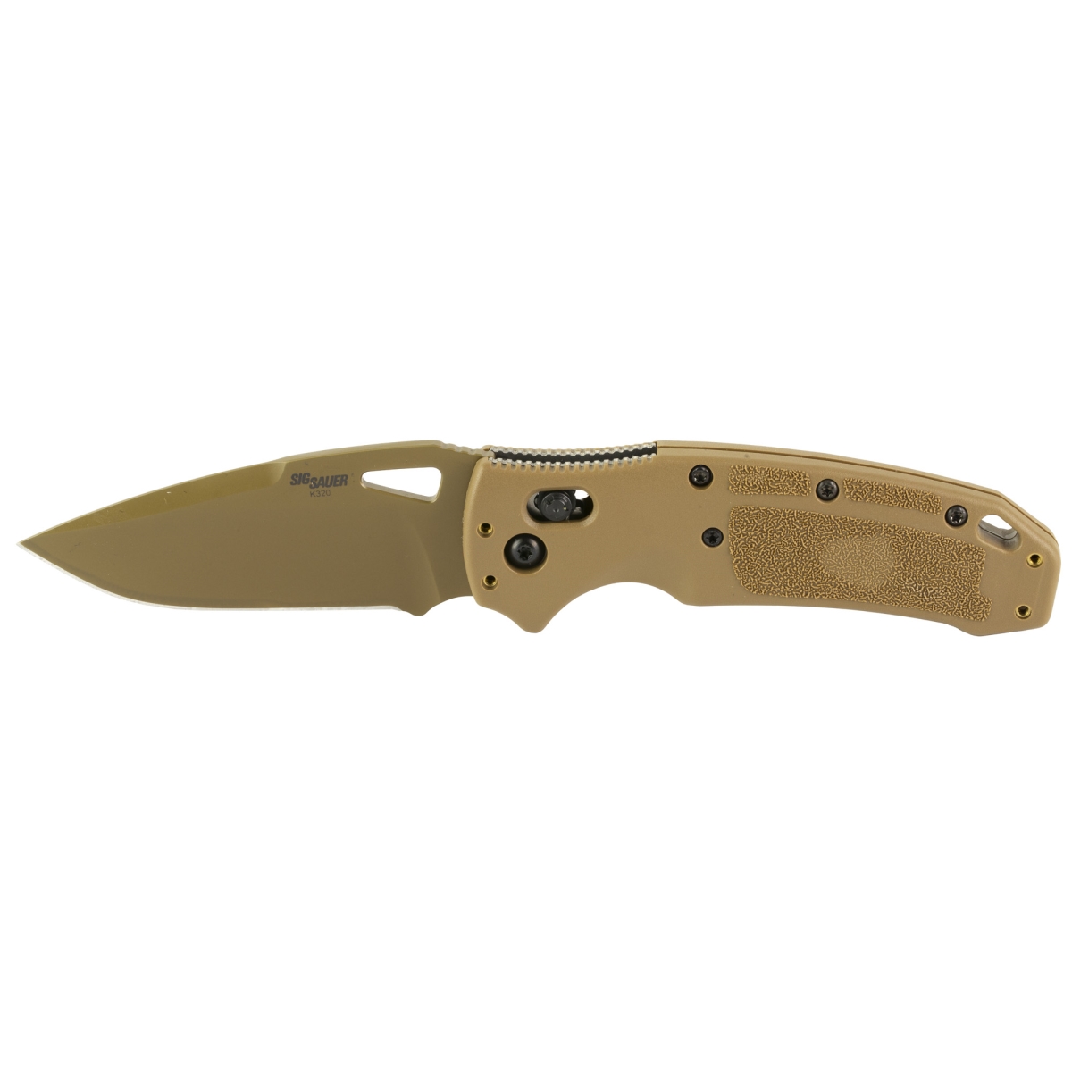 36371 SIG K320 M17-M18 Folding Knife - PVD Finish & Tan