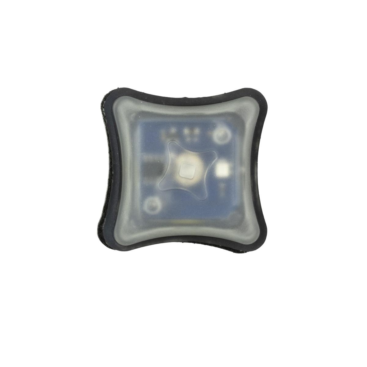 SPK-BV1 SPARK Marker Light with Blue All Polymer Construction & Cloth Hook & Eye Backer - Matte & Black