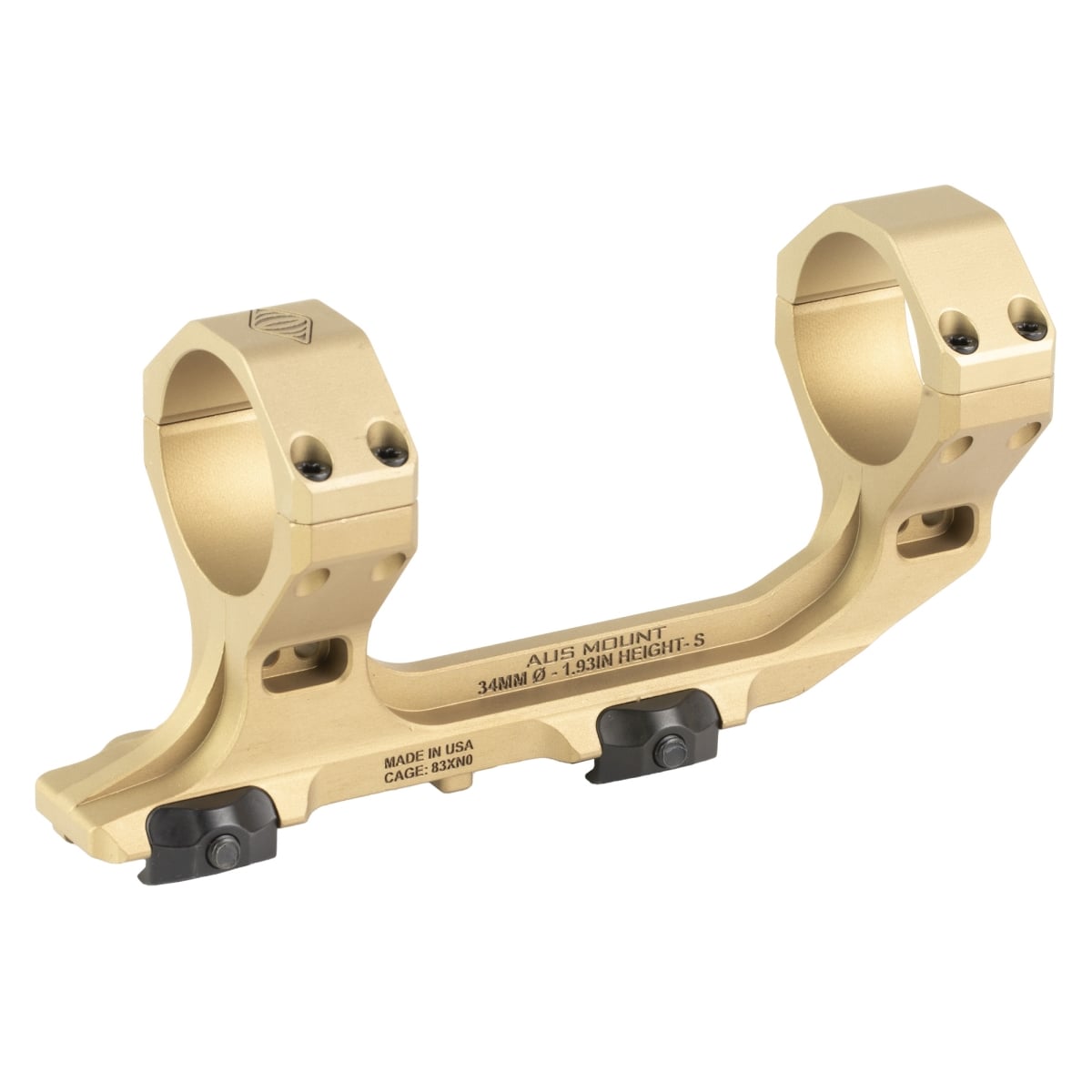 100-243 1.93 in. 34 mm AUS Mount - Anodized & Flat Dark Earth