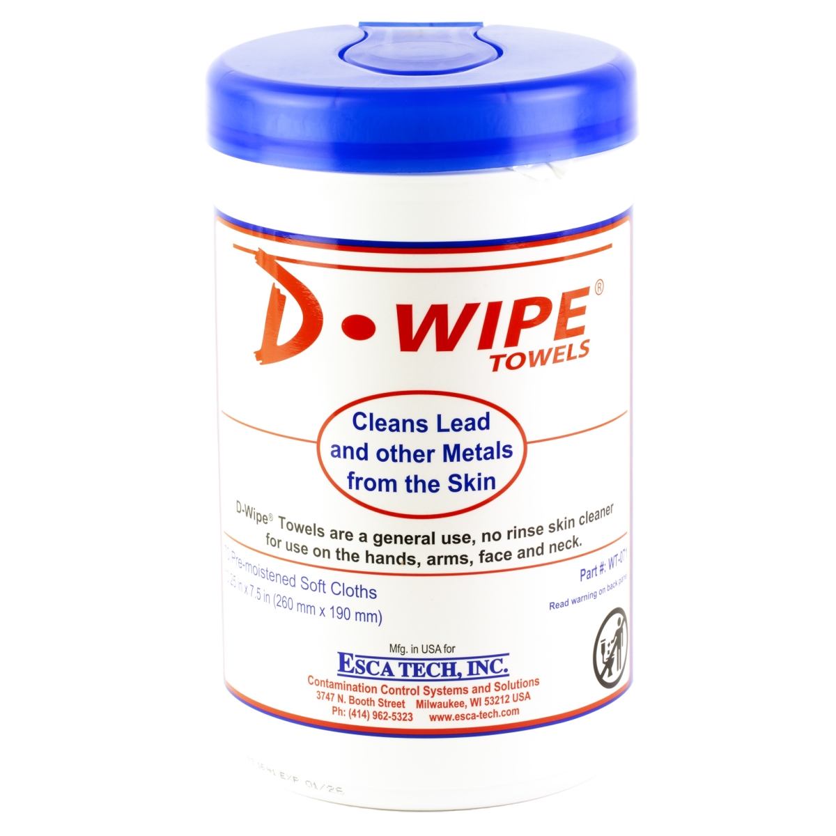 WT-070 Disposable Wipes with Pop Up Canister - 70 Count