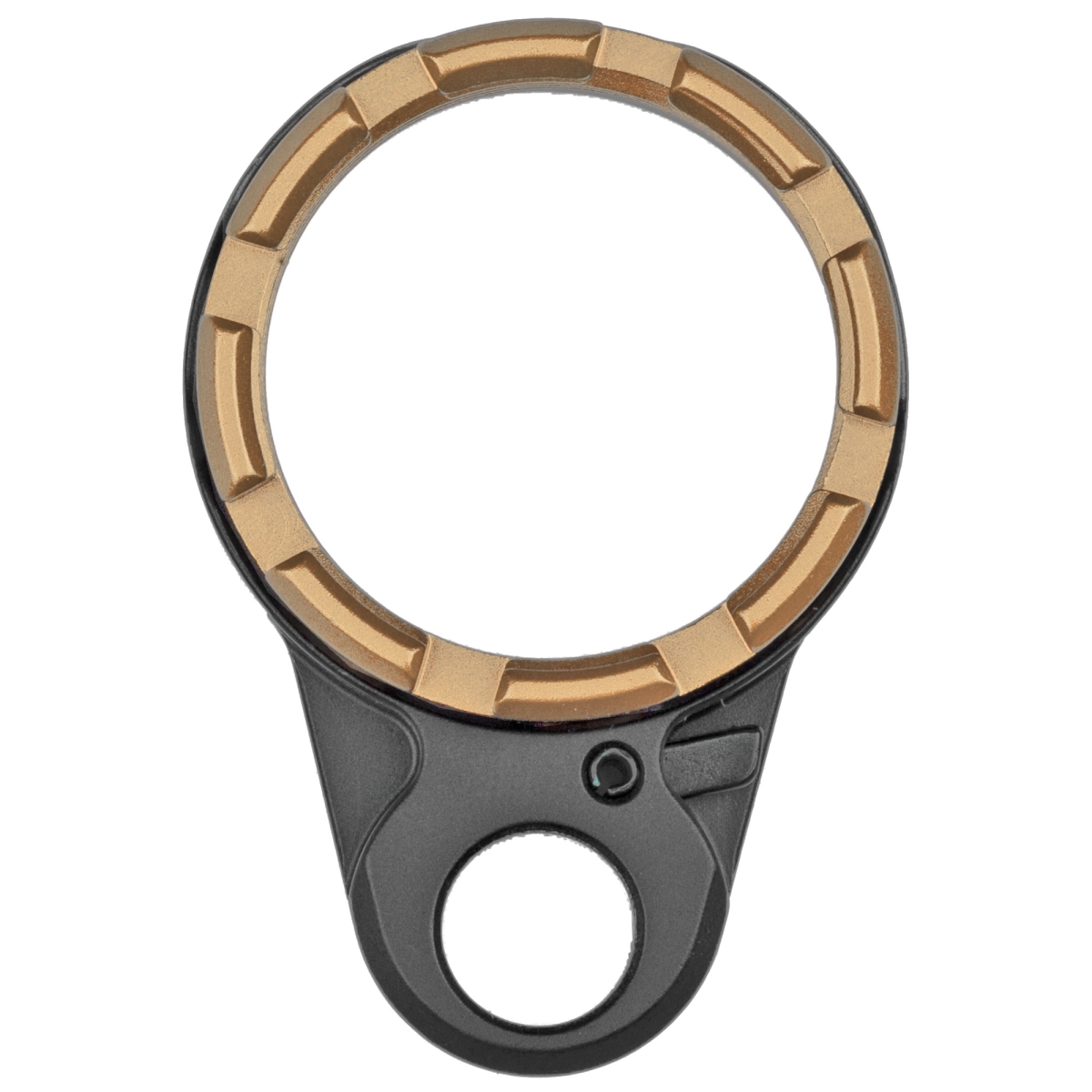 Fortis LE-BLK-K2-FDE Light Weight K2 Castle Nut & End Plate - Black & Flat Dark Earth Anodized