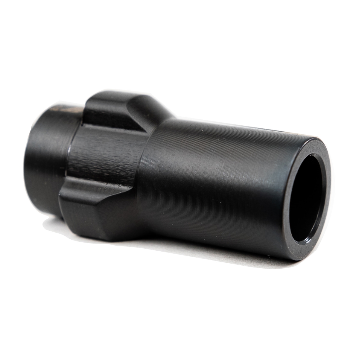 AA093LSD28 9 mm 0.5 x 28 3-Lug Muzzle Adapter - Nitride Finish & Black