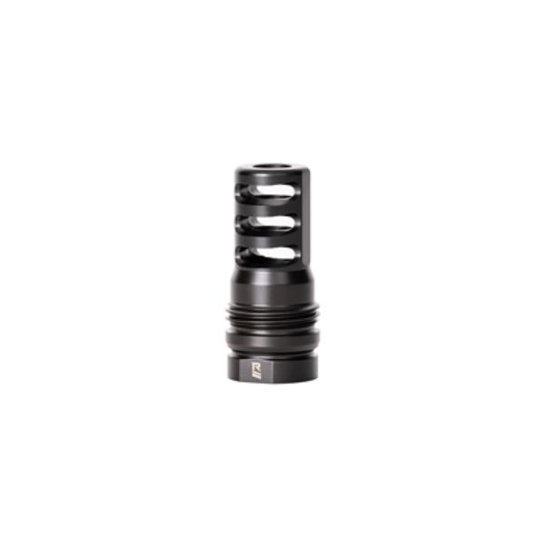 MB025 3 Port Brake0.338 Muzzle Brake with 0.75 in. x 24 Thread Pitch - Matte & Black