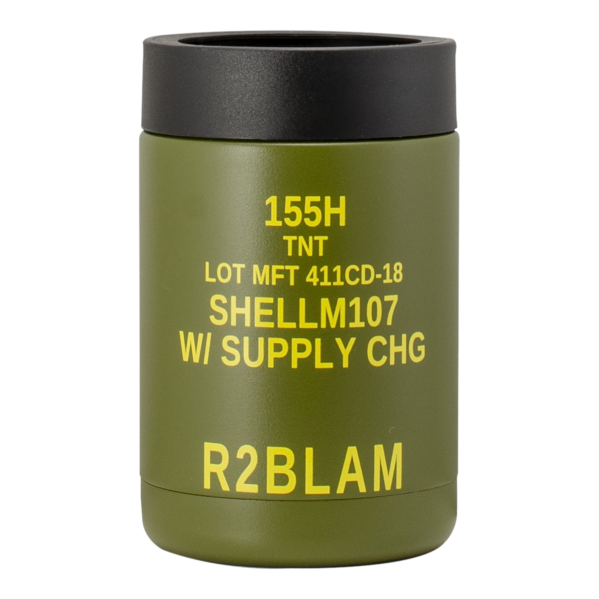 DM107-CAN 12 oz M107 155 Howitzer Can Cooler - Green