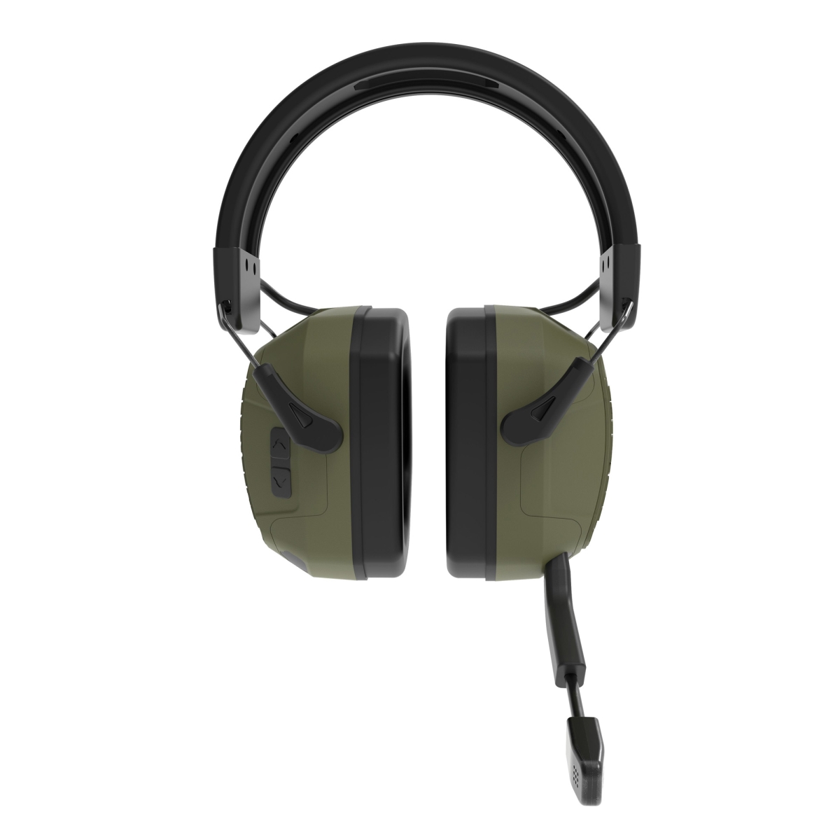 1136235 E-Max Comms Hearing Protection Ambidextrous Boom Microphone with Bluetooth Connectivity - Olive Drab Green & Black