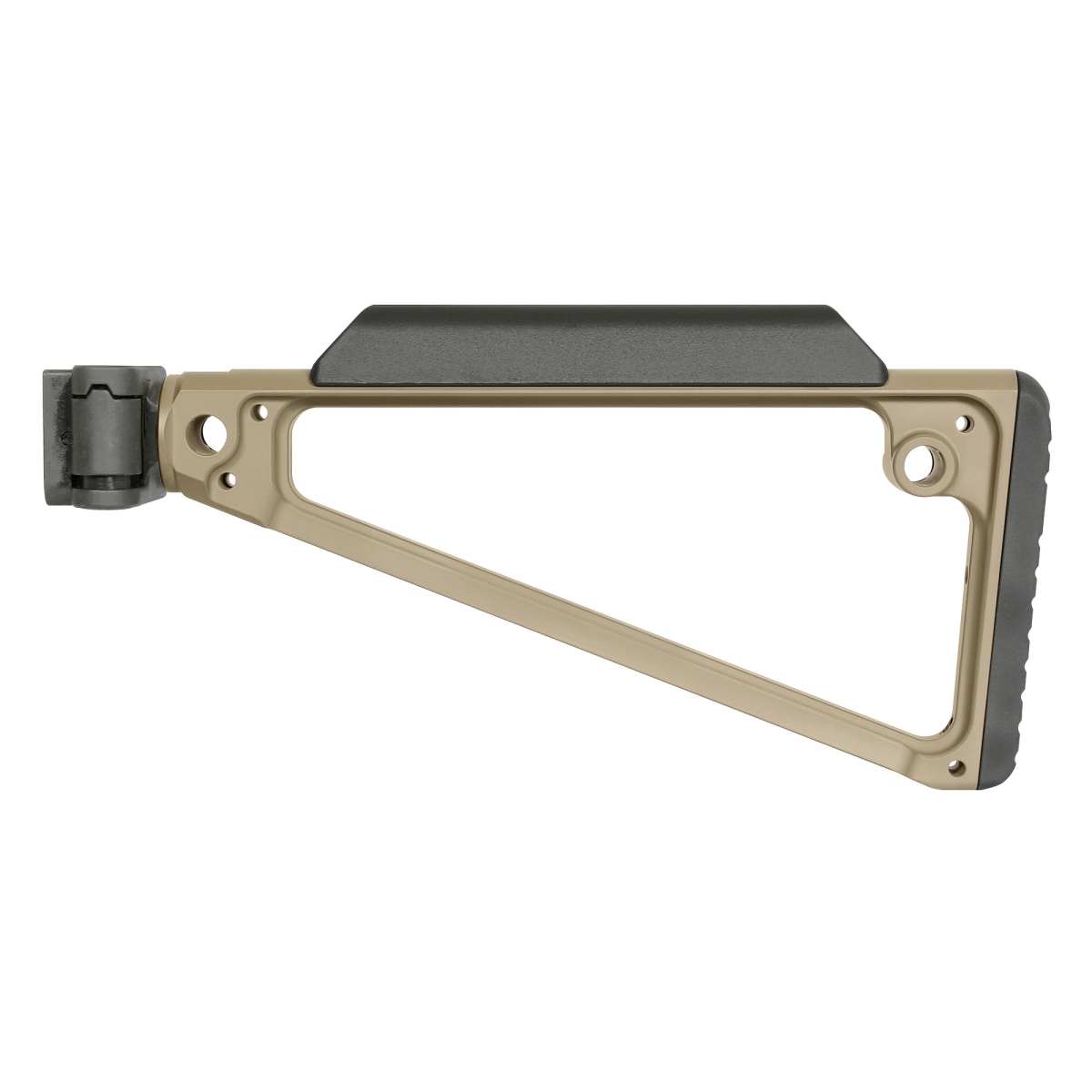 MI-TRI-SF-FDE Triangle Side Folding Stock for Picatinny - Anodized & Flat Dark Earth