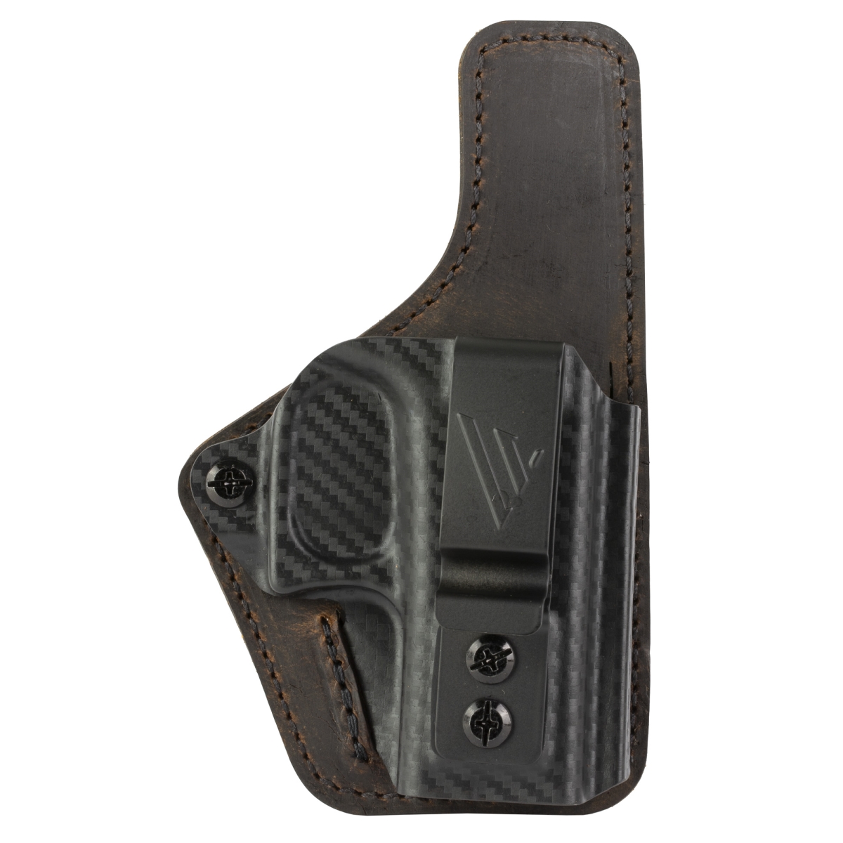 1CC26-21G43 Compound Custom Holster with Inside Waistband Holster for Glock 43 & 43X - Distressed Leather & Brown