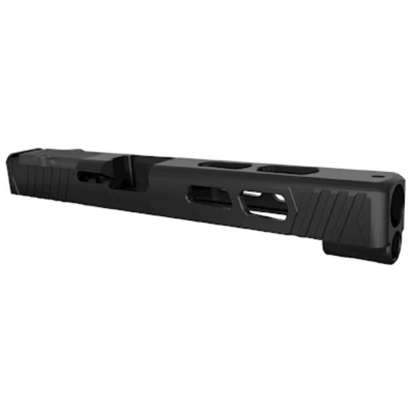 RA-RA10G702A Match Grade Upgrade Slide with RMR Cut Ready & Front & Rear Serrations for Glock 34 Gen 3 - Satin Black Quench-Polish-Quench