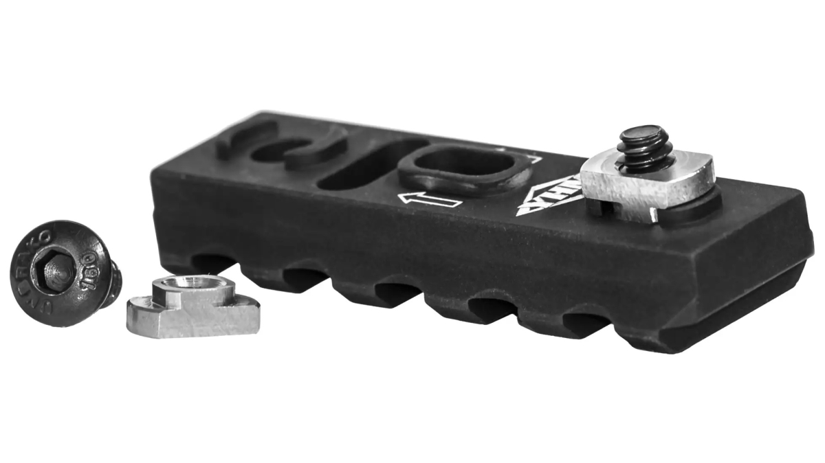 YHM-5400A 2.75 in. 5 Slot MLOK Continuous Rail Section - Black