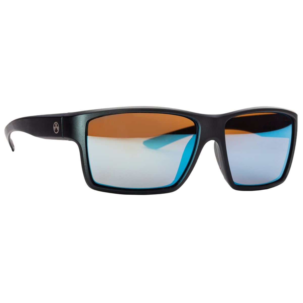 MAG1147-1-001-2020 Polarized Black Frame Explorer Eyewear - Bronze Lens & Blue Mirror