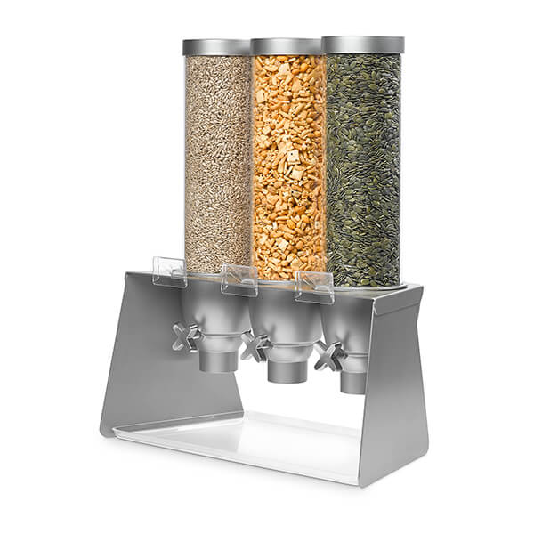Picture of Rosseto EZ564 EZ - Serv Three Container Table Top Dispenser with Grey Metal Stand