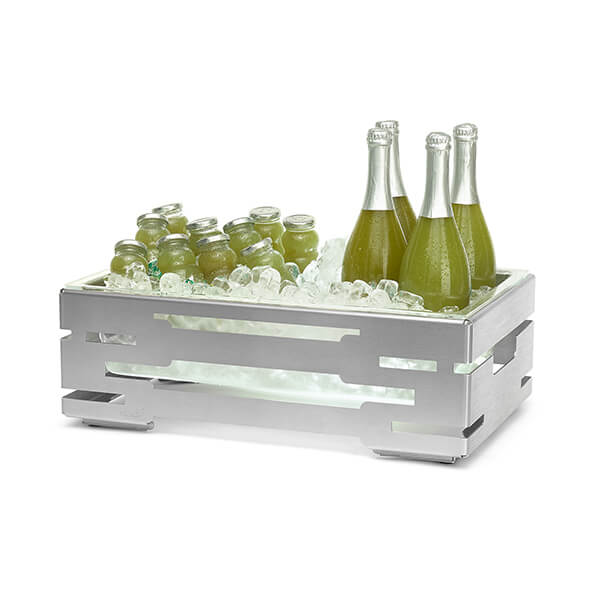 Picture of Rosseto SM243 Multi Chef 7 in. Stainless Steel Cooler with Acrylic Ice Housing