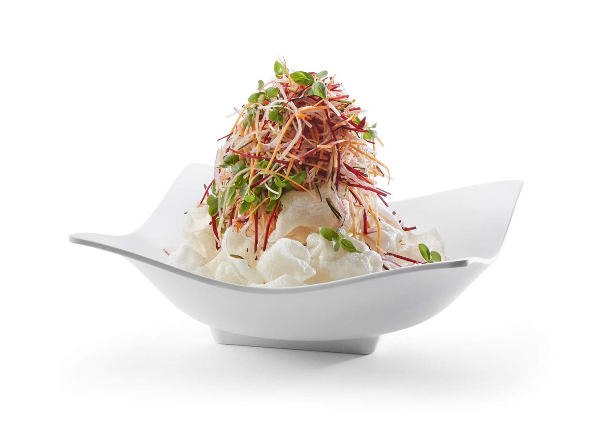 Rosseto MEL012 96 oz Square Melamine Bowl, White, 90 oz, Case of 3