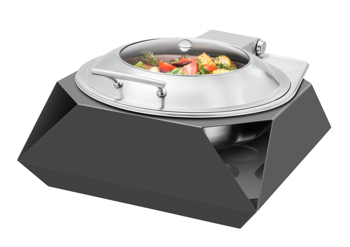 Picture of Rosseto SK050 Round Diamond Multi-Chef Black Frame with Soft Closing Lid - 2 Piece