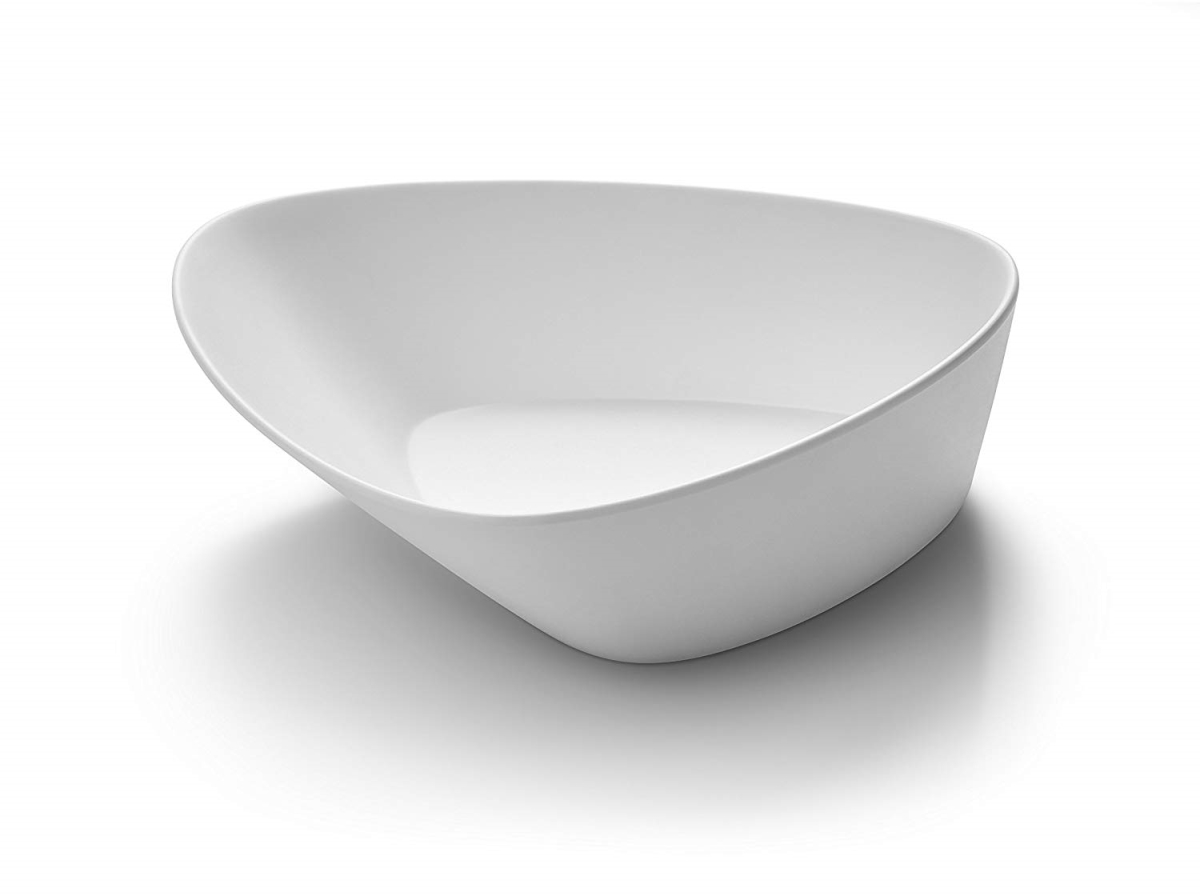 Picture of Rosseto MEL020 Large Triangle Melamine Bowl, White - 3 Units