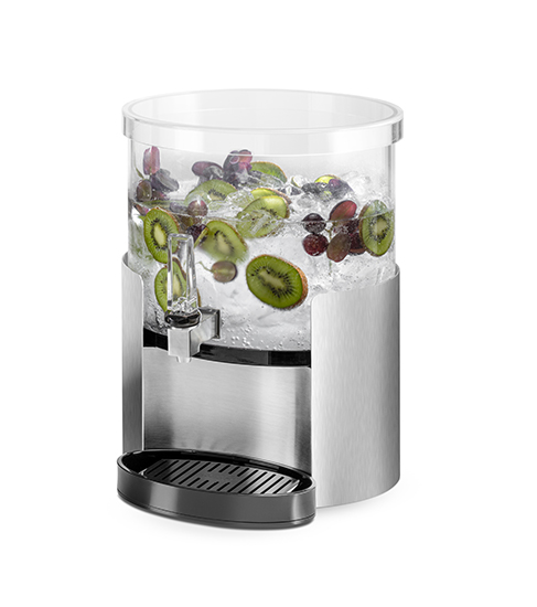 Picture of Rosseto LD177 2 gal Elliptic Dispenser with Drip Tray & Stainless Steel Base